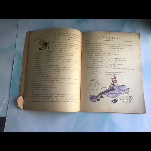 WALT DSNEY’S VINTAGE 1939 PINOCCHIO STORYBOOK - Picture 12 of 16